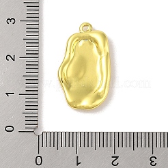 304ステンレスペンダント  イレギュラーオーバルチャーム  18KGP本金メッキ  23.5x14x3mm  穴：1.2mm&nbsp;STAS-A097-22B-G