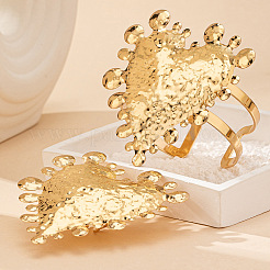 Big Heart Alloy Cuff Bangles & Cuff Rings Sets&nbsp;FS-WGD3ED0-01