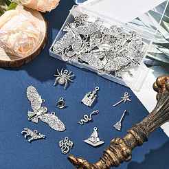 40Pcs 10 Styles Halloween Tibetan Style Alloy Pendants&nbsp;TIBE-FS0003-30