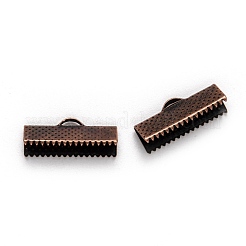 混合鉄リボンカシメエンドパーツ  ミックスカラー  8x20mm  穴：2mm  約270個/200g&nbsp;IFIN-S008-M