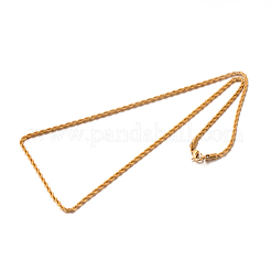 Ion Plating(IP) 304 Stainless Steel Rope Chain Necklaces&nbsp;STAS-M174-012G
