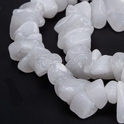 天然石ホワイトジェイドビーズ連売り  チップ  3~16x3~8mm  穴：0.7mm  80~81cm&nbsp;G-F703-02