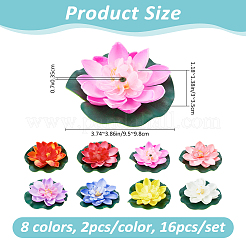 16Pcs 8 Colors EVA Artificial Lotus&nbsp;DIY-FH0010-33
