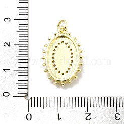 Rack Plating Brass Micro Pave Cubic Zirconia Pendants&nbsp;KK-D359-19G