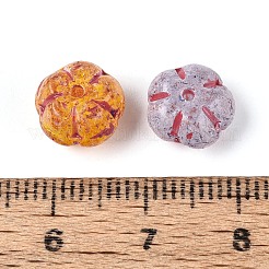 Picasso Baking Paint & Golden Metal Enlaced Glass Beads&nbsp;DGLA-T004-51M