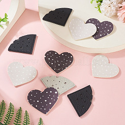 24Pcs 4 Styles PU Leather Fan/Heart Bookmarks&nbsp;AJEW-TA0002-55