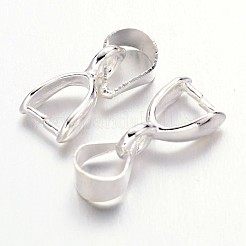 真鍮のアイスピックピンチベイル  ニッケルフリー  銀色のメッキ  長さ10mm  5.5 mm幅  厚さ3mm  4×長インナー  内幅3.5mm  ピン：0.8mm&nbsp;X-IFIN-KK08-S-NF