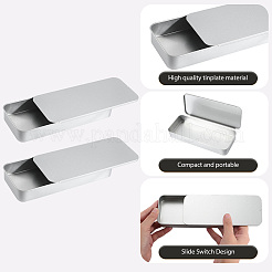 2Pcs Slide Top Tinplate Trinket Storage Boxes&nbsp;CON-SP0001-22A-03