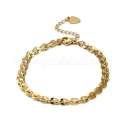 304 Stainless Steel Link Bracelets for Women&nbsp;BJEW-Q040-03G