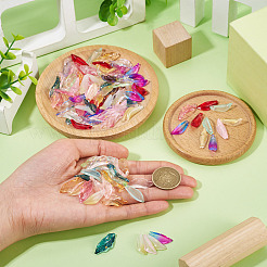 120Pcs 2 Styles Gradient Color Glass Pendants&nbsp;GLAA-TA0004-10