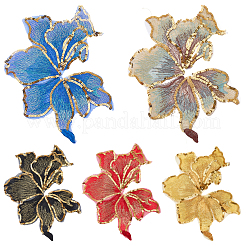 5Pcs 5 Colors Computerized Embroidery Cloth Iron on/Sew on Patches&nbsp;FIND-CY0001-26