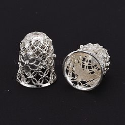 Apetalous Hollow Bell with Flower Brass Bead Caps&nbsp;KK-TA0003-01S