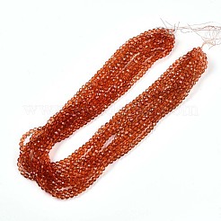 ベーキングペイント透明ガラスビーズ連売り  ラウンド  ファセット(32ファセット)  チョコレート  6mm  穴：1.2mm  約96~99個/連  21.46~21.85インチ（54.5~55.5cm）&nbsp;LS-DGLA-A035-T6mm-A04