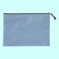 オックスフォード布製ファイル収納バッグ3個  ペン鉛筆ジッパーバッグ  長方形  ライトグレー  240x340x4mm  3個/セット&nbsp;AJEW-CP0006-80