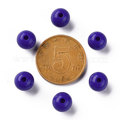 不透明なアクリルビーズ  ラウンド  ダークスレートブルー  8x7mm  穴：2mm  約1745個/500g&nbsp;MACR-S370-C8mm-A36