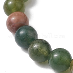 8.5mm ラウンド天然インディアンアゲートビーズストレッチブレスレット（女性用）  内径：2-1/8インチ（5.5cm）  ビーズ：8.5mm&nbsp;BJEW-JB10324