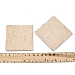 未加工のブナ材シート  空白の四角  モカシン  69.5~70x69.5~70x6mm&nbsp;WOOD-G028-01D