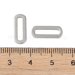 変色しない201ステンレススチール製リンクリング  オーバルリンク  ステンレス鋼色  15x6x1mm&nbsp;STAS-C108-60P