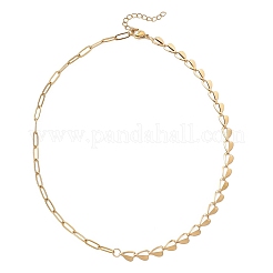 2Pcs 2 Colors 304 Stainless Steel Heart Link Mixed Chain Necklaces for Women&nbsp;NJEW-JN05965