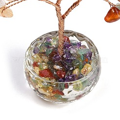 Natural Mixed Stone Chips Tree of Life Decorations&nbsp;DJEW-B013-01E