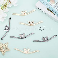 6セット2色の亜鉛合金製バッグカバープロテクター  バッグ交換アクセサリー  カドミウムフリー＆鉛フリー  ミックスカラー  25x125x7mm  3セット / カラー&nbsp;PALLOY-CA0001-93