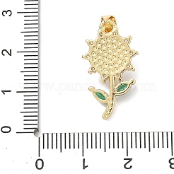 Brass Micro Pave Cubic Zirconia Pendants&nbsp;KK-H539-12G-07