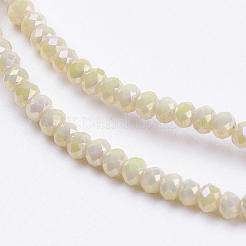 Electroplate Glass Beads Strands&nbsp;GLAA-F078-FR08