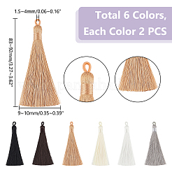 12Pcs 6 Colors Nylon Tassels Big Pendant Decorations&nbsp;FIND-UN0002-60