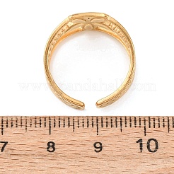 女性用304ステンレススチールカフリング  エナメル  ゴールドカラー  花  12mm&nbsp;LS-RJEW-D334-02C-G