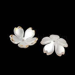 5-Petal ABS Plastic Imitation Pearl Bead Caps&nbsp;KY-F024-01
