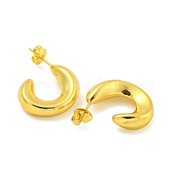 304ステンレススチールイヤリング  C字型  18KGP本金メッキ  20.5x4.5mm&nbsp;EJEW-R161-13G