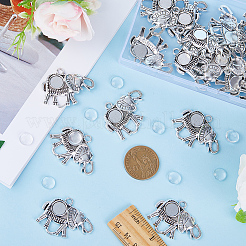 DIY Blank Dome Elephant Pendant Making Kit&nbsp;DIY-SC0022-08