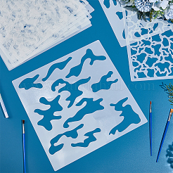 9Pcs 9 Styles PET Plastic Hollow Out Drawing Painting Stencils Templates Sets&nbsp;DIY-WH20081-050