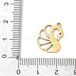 ステンレスペンダント201個  孔雀チャーム  18KGP本金メッキ  17.5x13.5x1mm  穴：1.4mm&nbsp;STAS-F316-16G