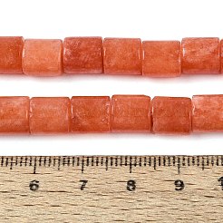 染め加工天然石ホワイトジェイドビーズ連売り  コラム  トマト  8x8~8.5mm  穴：0.8~1mm  約45個/連  14.76~14.96インチ（37.5~38cm）&nbsp;G-Q606-02A-04