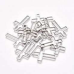 ステンレス鋼の連結リング  ジュエリー作りのための  クロス  ステンレス鋼色  20.5x13.5x0.8mm  内径：18.5x12mm&nbsp;STAS-TAC0002-16-01P