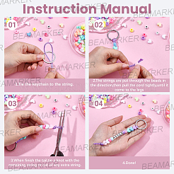 DIY Letter Heart Keychain Kits&nbsp;DIY-BM0001-55