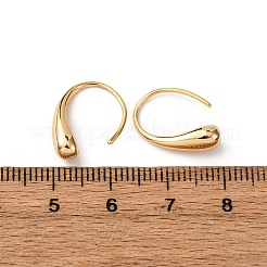 ティードロップ真鍮ダングルイヤリング  ニッケルフリー  18KGP本金メッキ  16x5mm&nbsp;EJEW-F384-18G