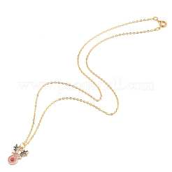 Christmas Theme Alloy Enamel Pendant Necklaces&nbsp;NJEW-JN03313