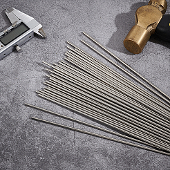 304ステンレススチールソリッドバー  金属丸棒  ステンレス鋼色  200x3mm  40pc&nbsp;DIY-UN0006-12B