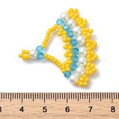 Glass Seed Beaded Pendants&nbsp;PALLOY-MZ01415-02