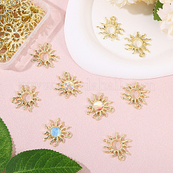 40Pcs Rack Plating Alloy Open Back Bezel Pendants&nbsp;FIND-CA0008-76