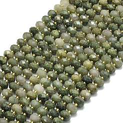 Natural Green Rubbit Fur Rutilated Quartz Beads Strands&nbsp;G-P573-A58-01