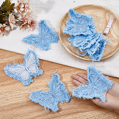 9Pcs Butterfly Polyester Computerized Embroidery Cloth Iron on Sew on Patches&nbsp;PATC-DR0001-08B