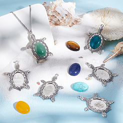 DIY Turtle Gemstone Pendant Making Kits&nbsp;DIY-SC0019-06