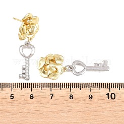 Brass Stud Dangle Earrings&nbsp;EJEW-G471-35GP