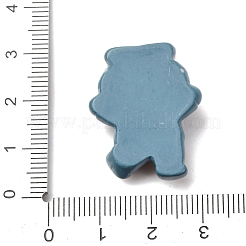 動物テーマの不透明樹脂カボション  スチールブルー  犬  27.5x22.5x9.5mm&nbsp;RESI-Z051-01D