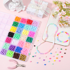 1120Pcs 28 Styles Opaque Plastic Acrylic Beads&nbsp;KY-SP0001-37