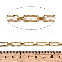 304ステンレススチール長方形リンクチェーン  溶接されていない  イオンプレーティング（ip）  20KGP本金メッキ  15x6x1.3mm&nbsp;CHS-Z007-15G