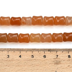 天然石レッドアベンチュリンビーズ連売り  竹の棒  9.5~10x8~8.5mm  穴：1mm  約42~43個/連  14.96''~15.06''（38~38.25センチメートル）&nbsp;GG-CBA792A-E01-8x9mm